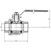 stainless steel 2-piece ball valve | KP-2605